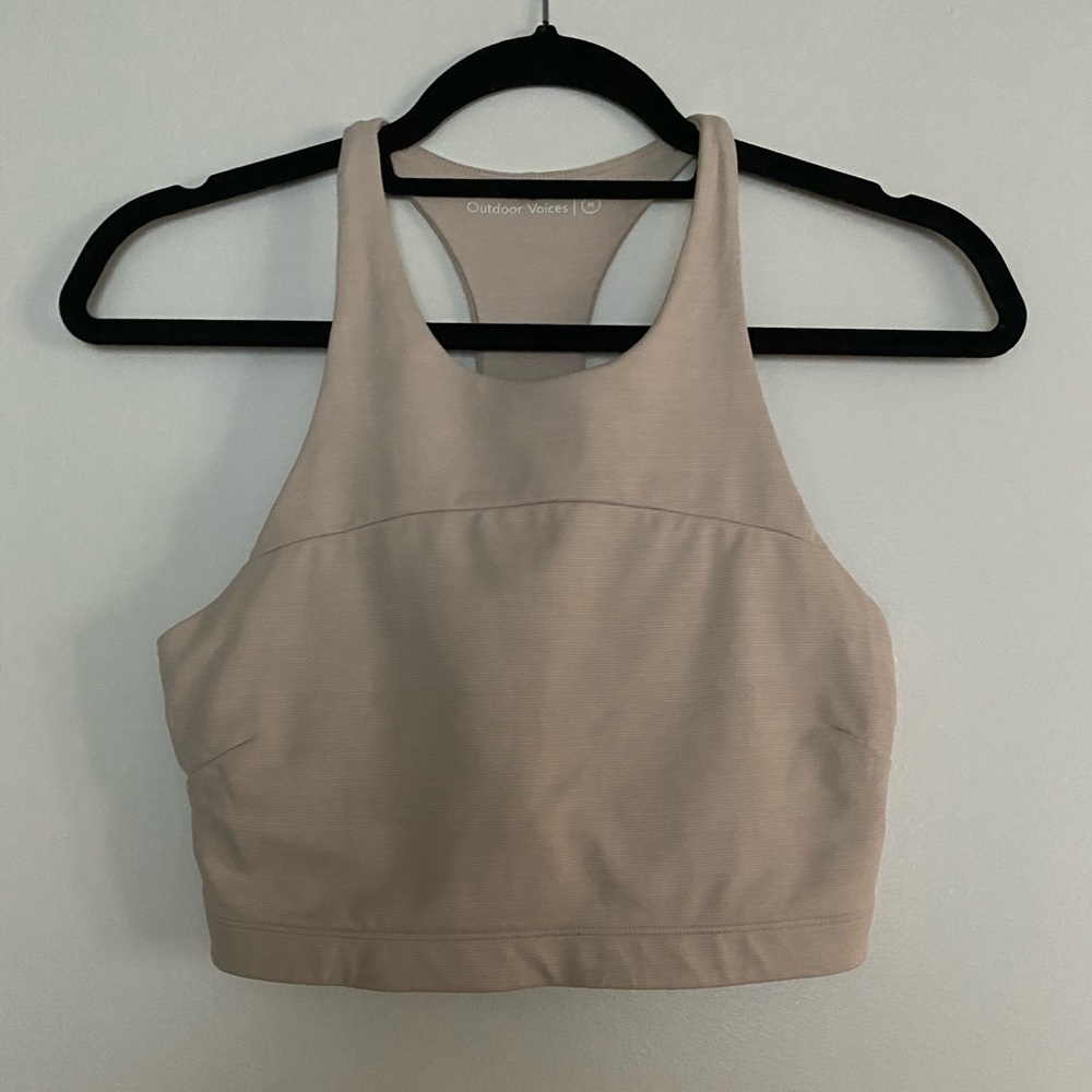 OUTDOOR VOICES NUDE LIGHT PINK BRA TOP